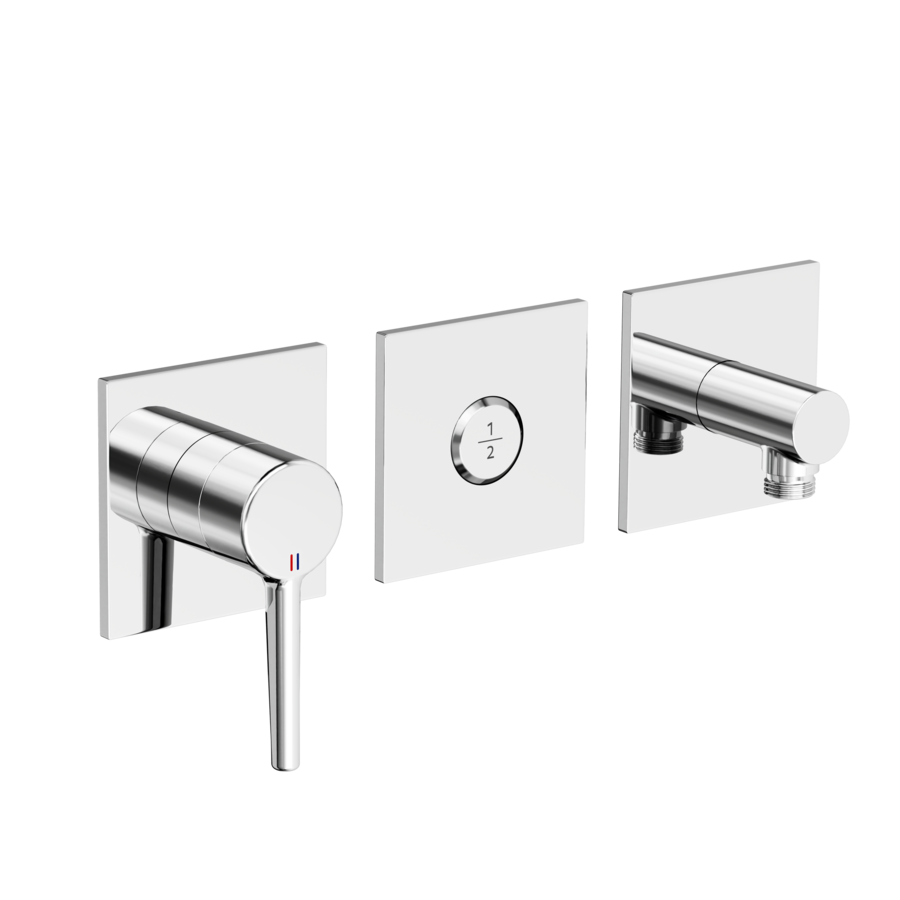 125604 - 20.554.550.000 - MANA - Fertigmontageset, mit Sicherungseinrichtung DIN EN 1717 - Hebelmischer - Wanne